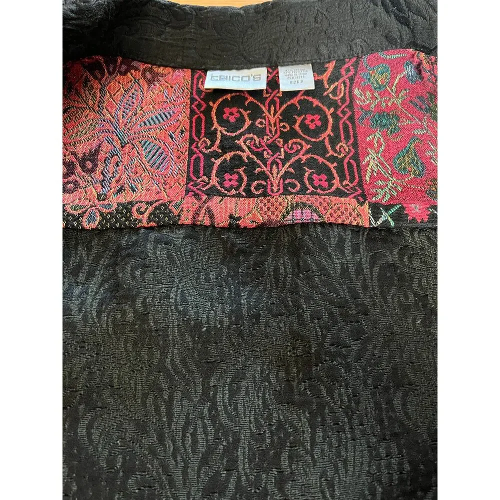 Chico's | Size 3 (XL) Tapestry Jacket Black